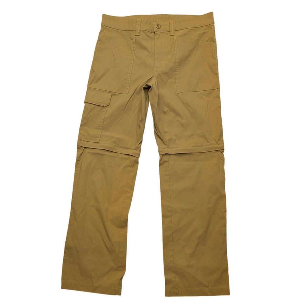 Eddie Bauer Convertible Hiking Pants Mens 30x30 Khaki Zip Off Cargo Z1497173